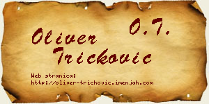Oliver Tričković vizit kartica